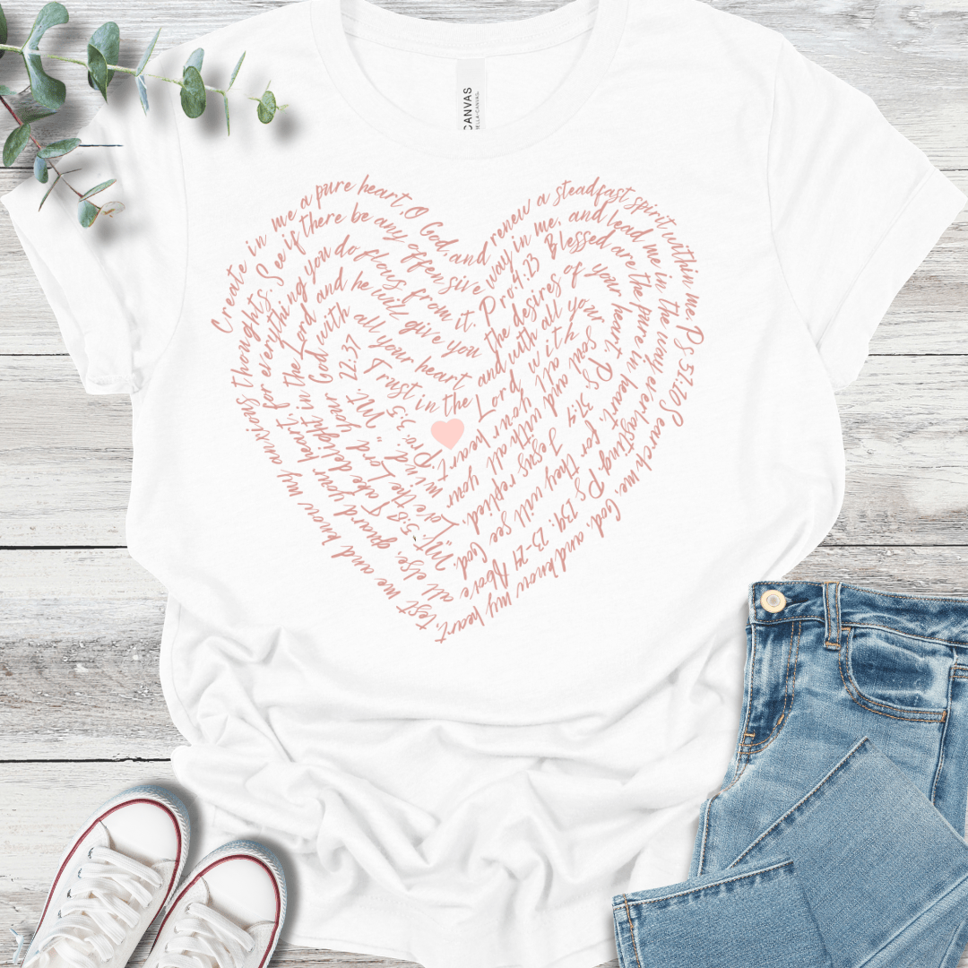 Scripture Heart T-Shirt - Christian graphic tee