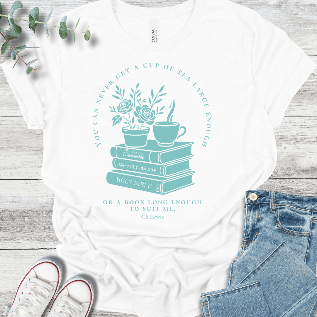 Cup of Theology T-Shirt in White - Christian graphic tee