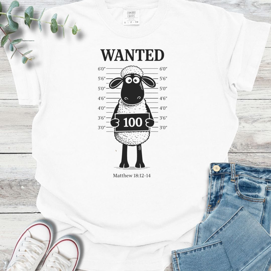 Wanted T-shirt in White - Christian graphic tee