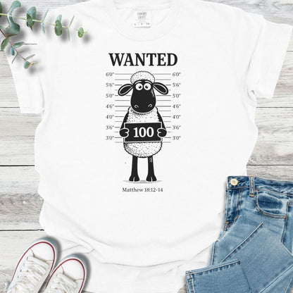 Wanted T-shirt in White - Christian graphic tee