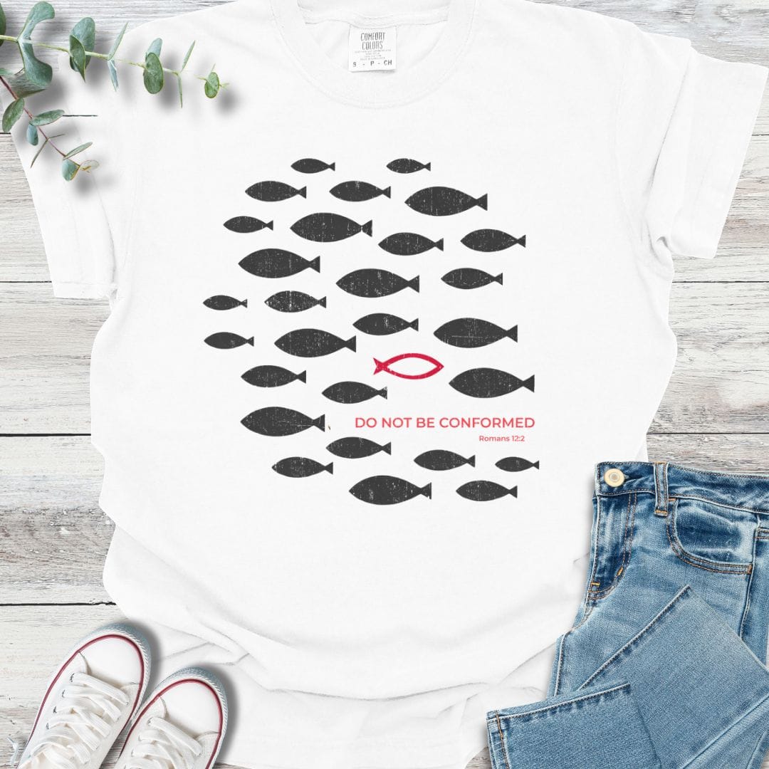Not Conformed T-shirt in White - Christian graphic tee