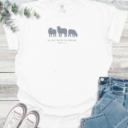 Left the 99 T-Shirt in White - Christian graphic tee