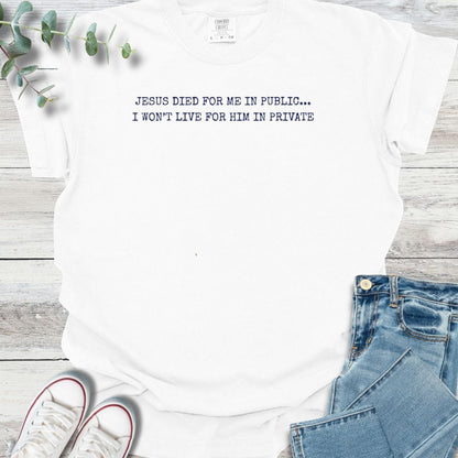 No Incognito T-shirt in White - Christian graphic tee