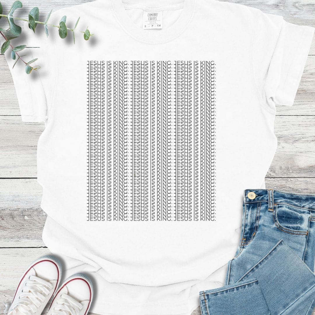 Kingdom Pattern T-Shirt in White - Christian graphic tee