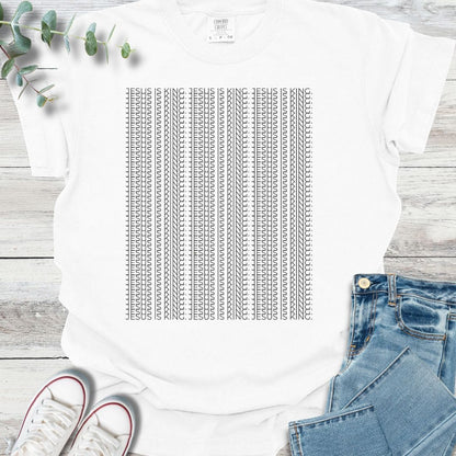 Kingdom Pattern T-Shirt in White - Christian graphic tee