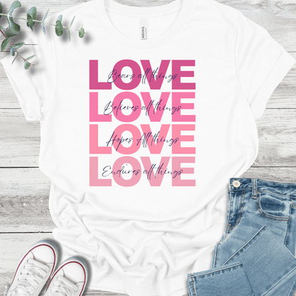 Love In Action T-Shirt in White - Christian graphic tee