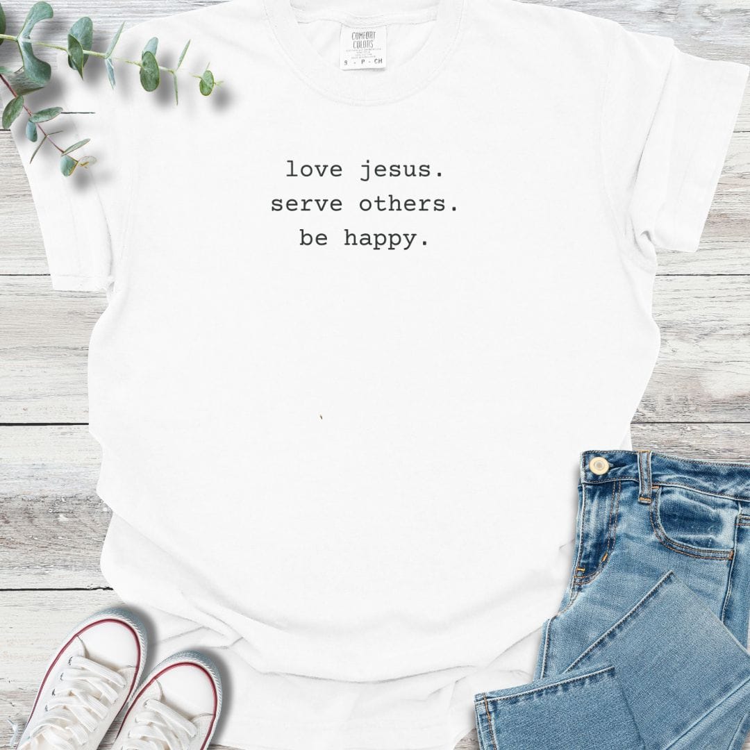 On Mission T-shirt in White - Christian graphic tee