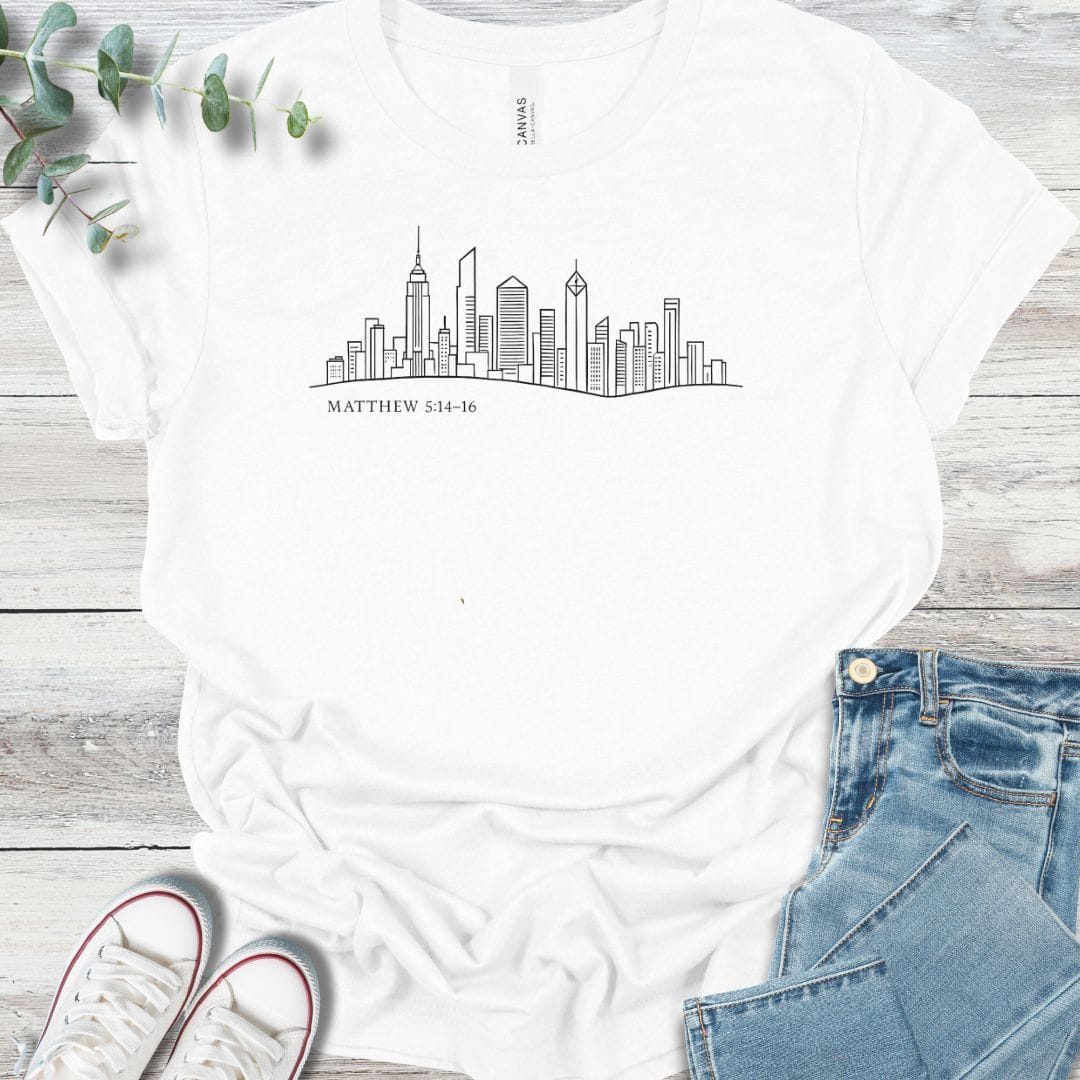 City On A Hill T-Shirt in White - Christian graphic tee