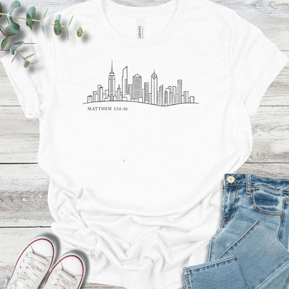 City On A Hill T-Shirt in White - Christian graphic tee