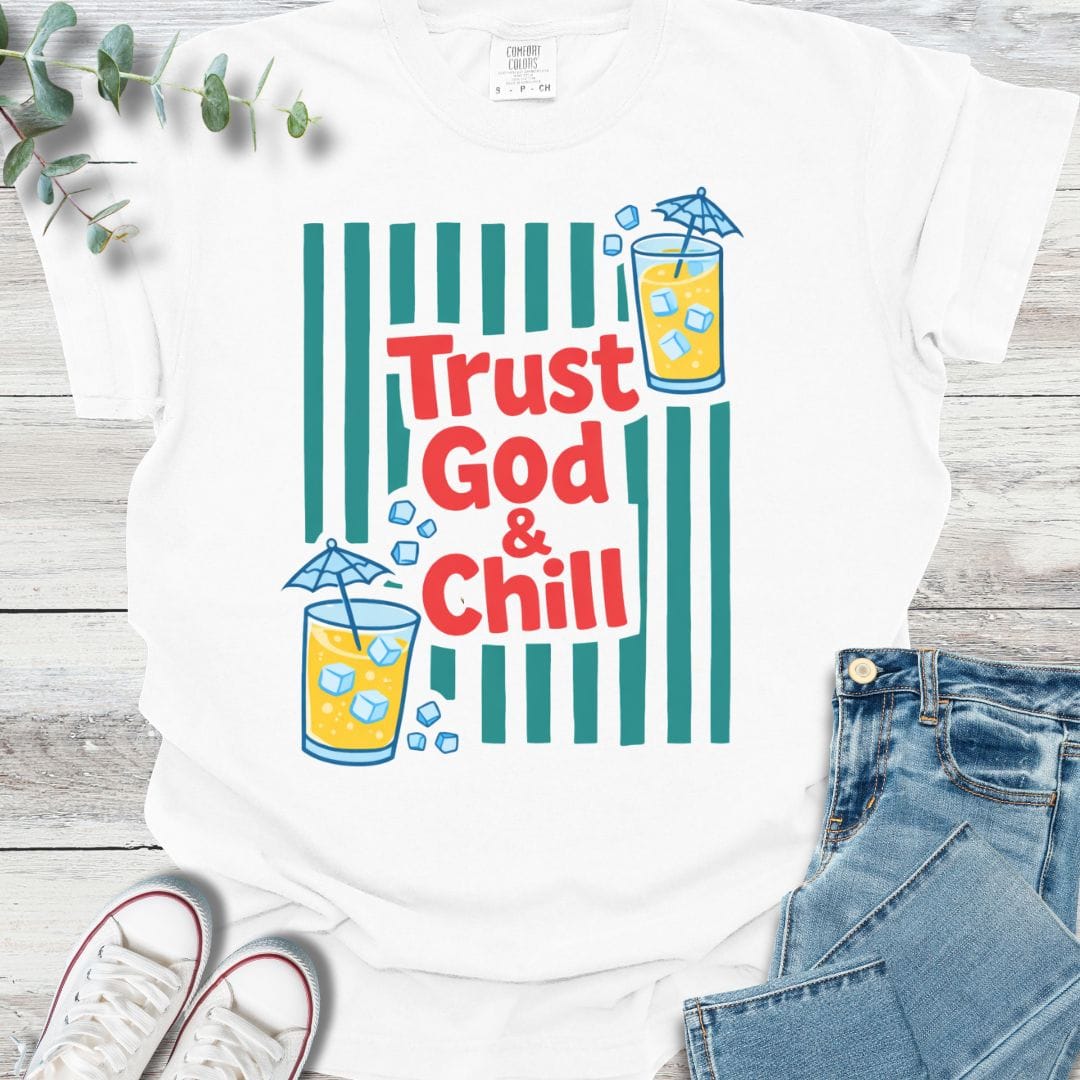 Chill T-shirt in White - Christian graphic tee