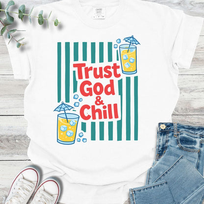 Chill T-shirt in White - Christian graphic tee
