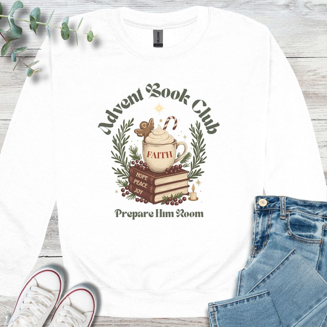 Advent Book Club Sweatshirt - Christian graphic sweatshirt