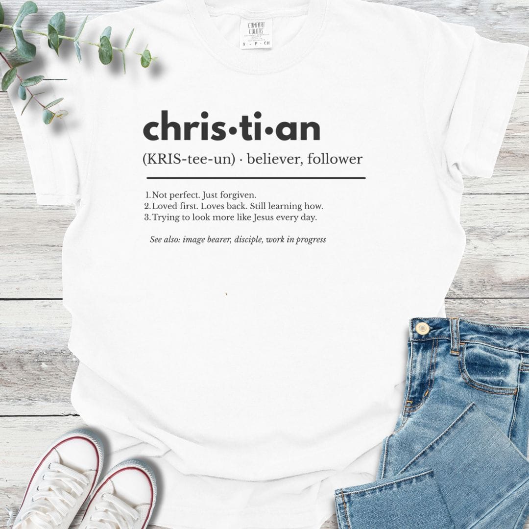 Christian Definition T-shirt in White - Christian graphic tee