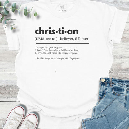 Christian Definition T-shirt in White - Christian graphic tee