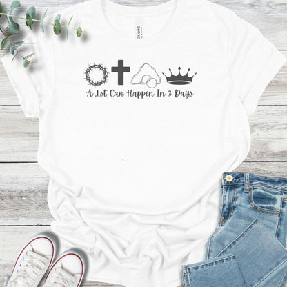 Three Days T-Shirt in White - Christian graphic tee