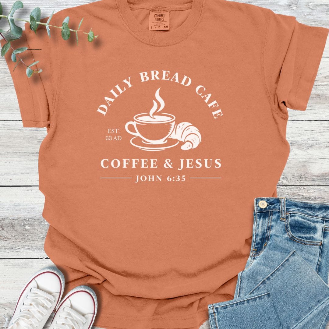 Daily Bread T-shirt in Yam - Christian graphic tee