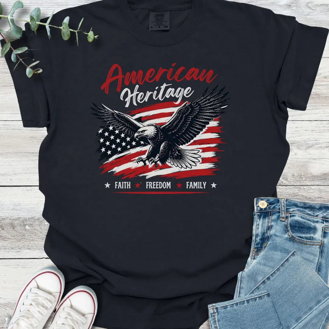 Faith & Freedom T-Shirt - Christian graphic tee