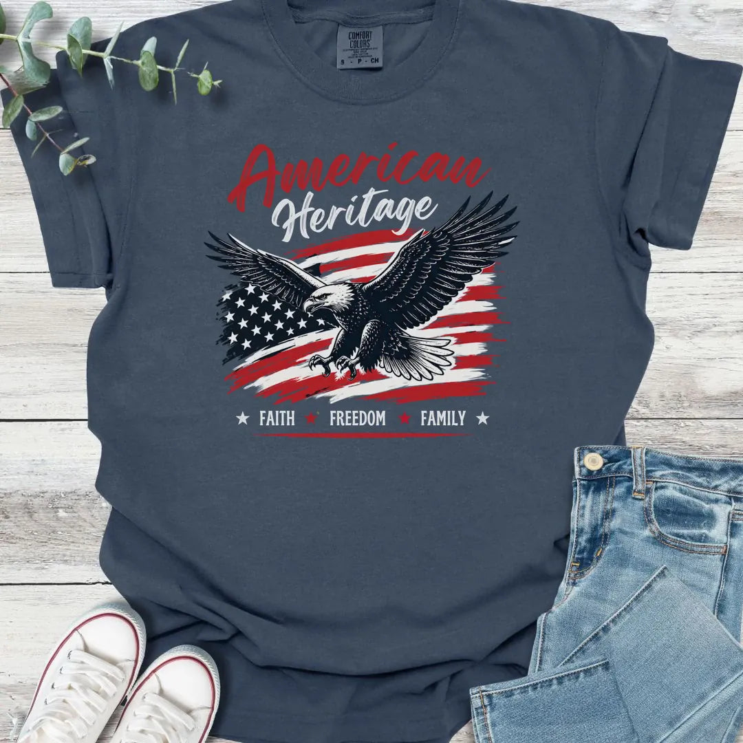 Faith & Freedom T-Shirt - Christian graphic tee