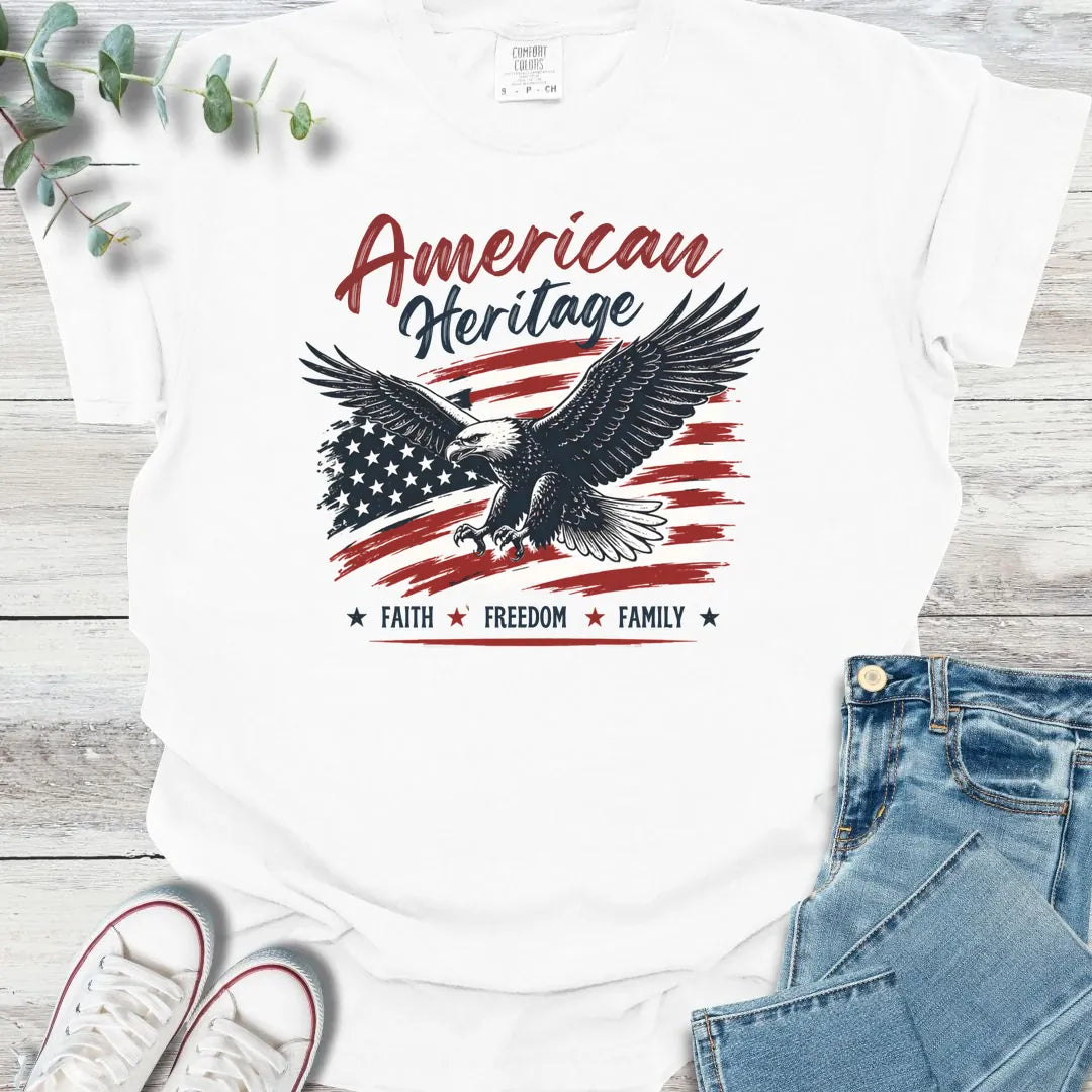 Faith & Freedom T-Shirt - Christian graphic tee