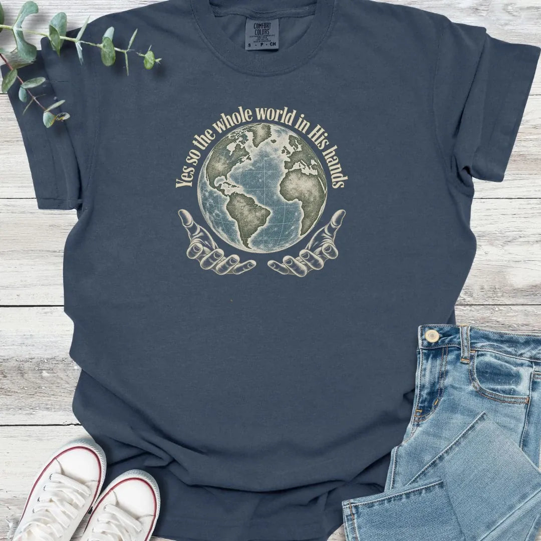 In His Hands T-Shirt - Christian graphic tee