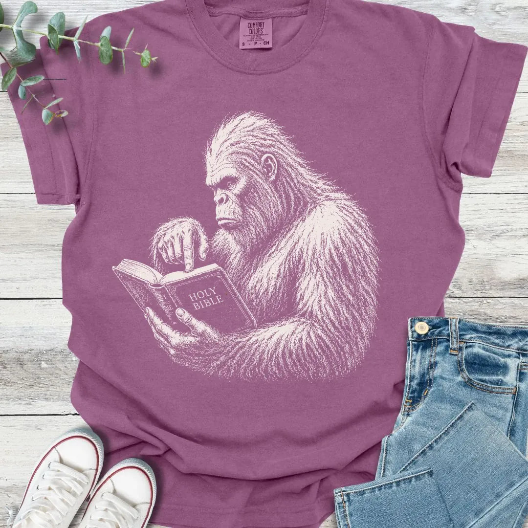 Bigfoot Berean T-Shirt in Berry - Christian graphic tee