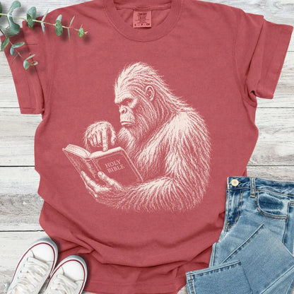 Bigfoot Berean T-Shirt in Crimson - Christian graphic tee