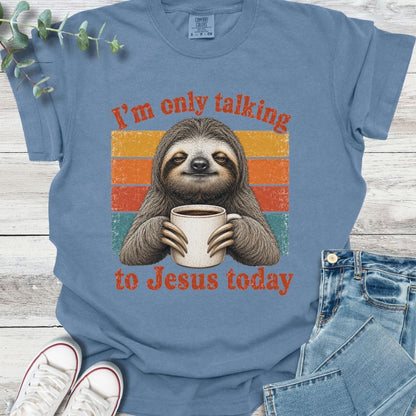 Quiet Time T-Shirt in Blue Jean - Christian graphic tee