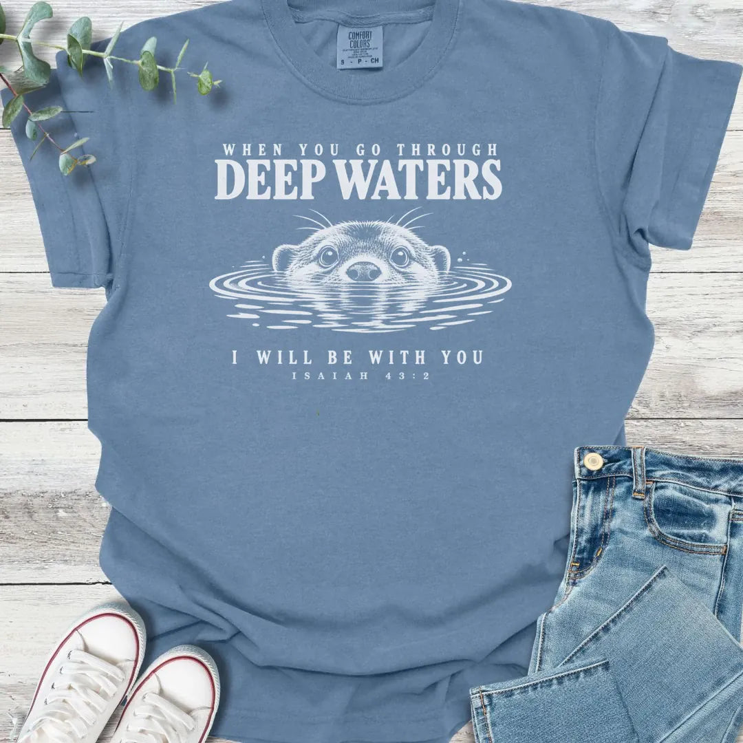 Deep Water Otter T-Shirt - Christian graphic tee