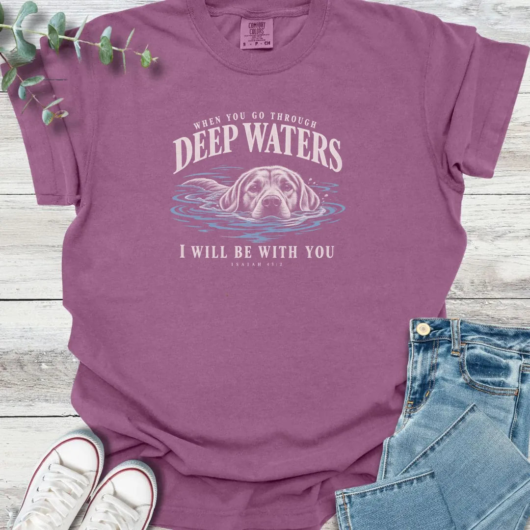 Deep Waters Dog T-Shirt - Christian graphic tee