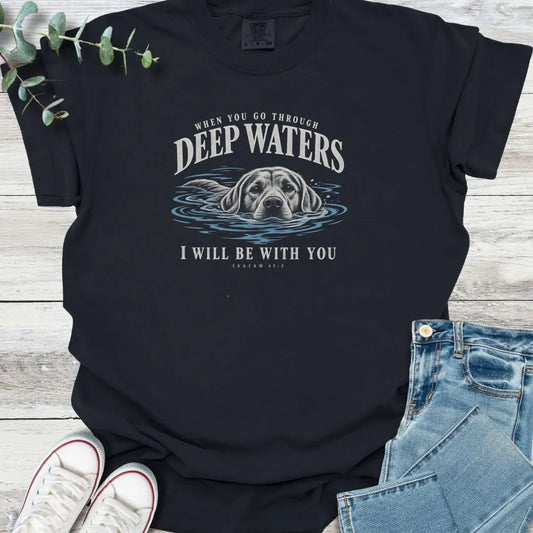 Deep Waters Dog T-Shirt - Christian graphic tee
