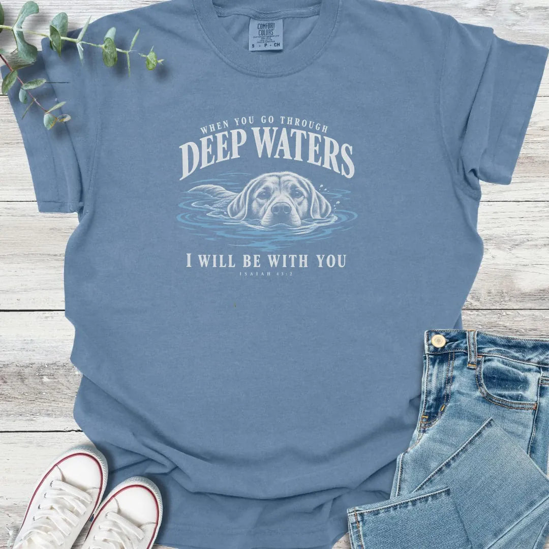 Deep Waters Dog T-Shirt - Christian graphic tee