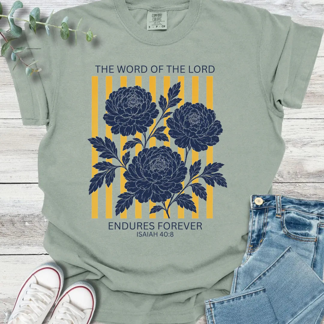 Enduring Word T-Shirt in Bay - Christian graphic tee