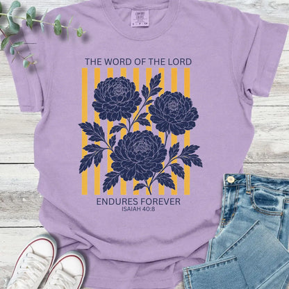Enduring Word T-Shirt in Orchid - Christian graphic tee