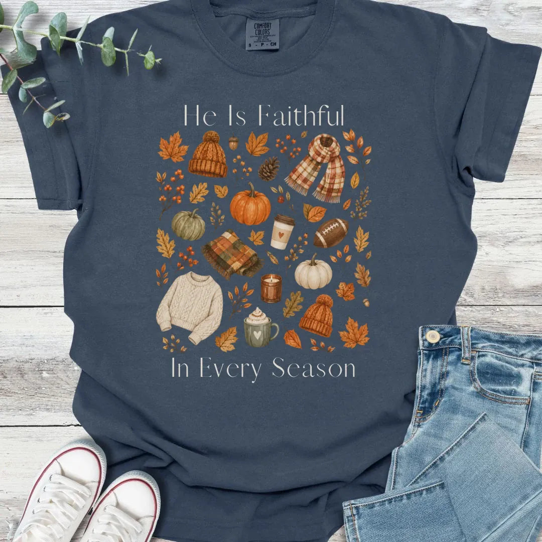 Fall Faithfulness T-Shirt - Christian graphic tee