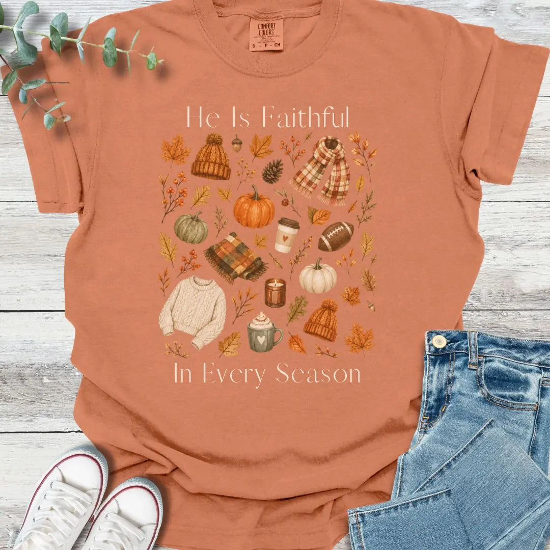Fall Faithfulness T-Shirt - Christian graphic tee