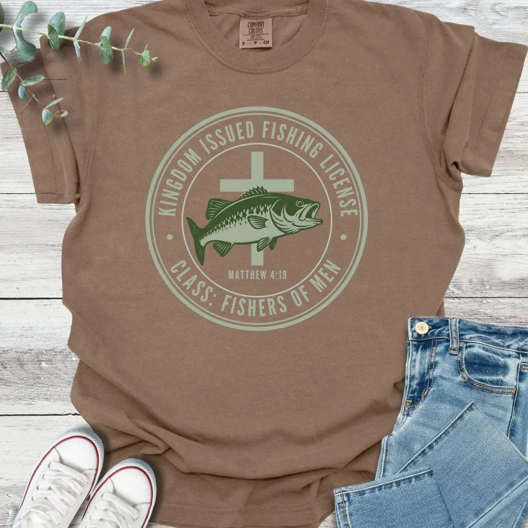 Fishing License T-Shirt - Christian graphic tee