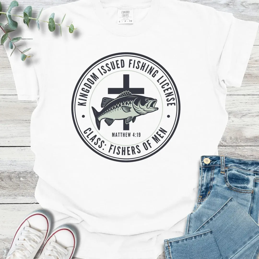Fishing License T-Shirt - Christian graphic tee