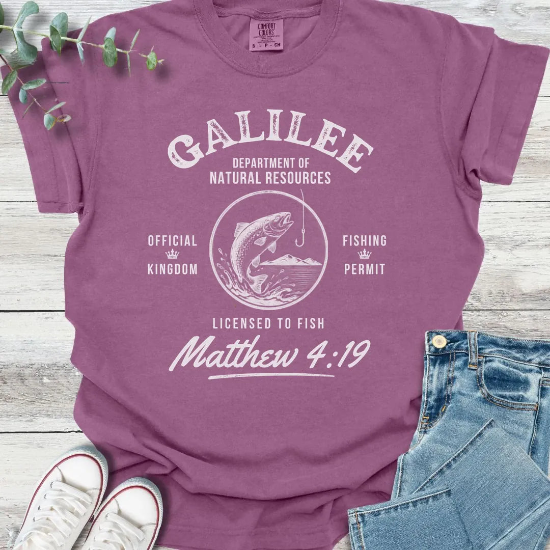 Fishing Permit T-Shirt - Christian graphic tee