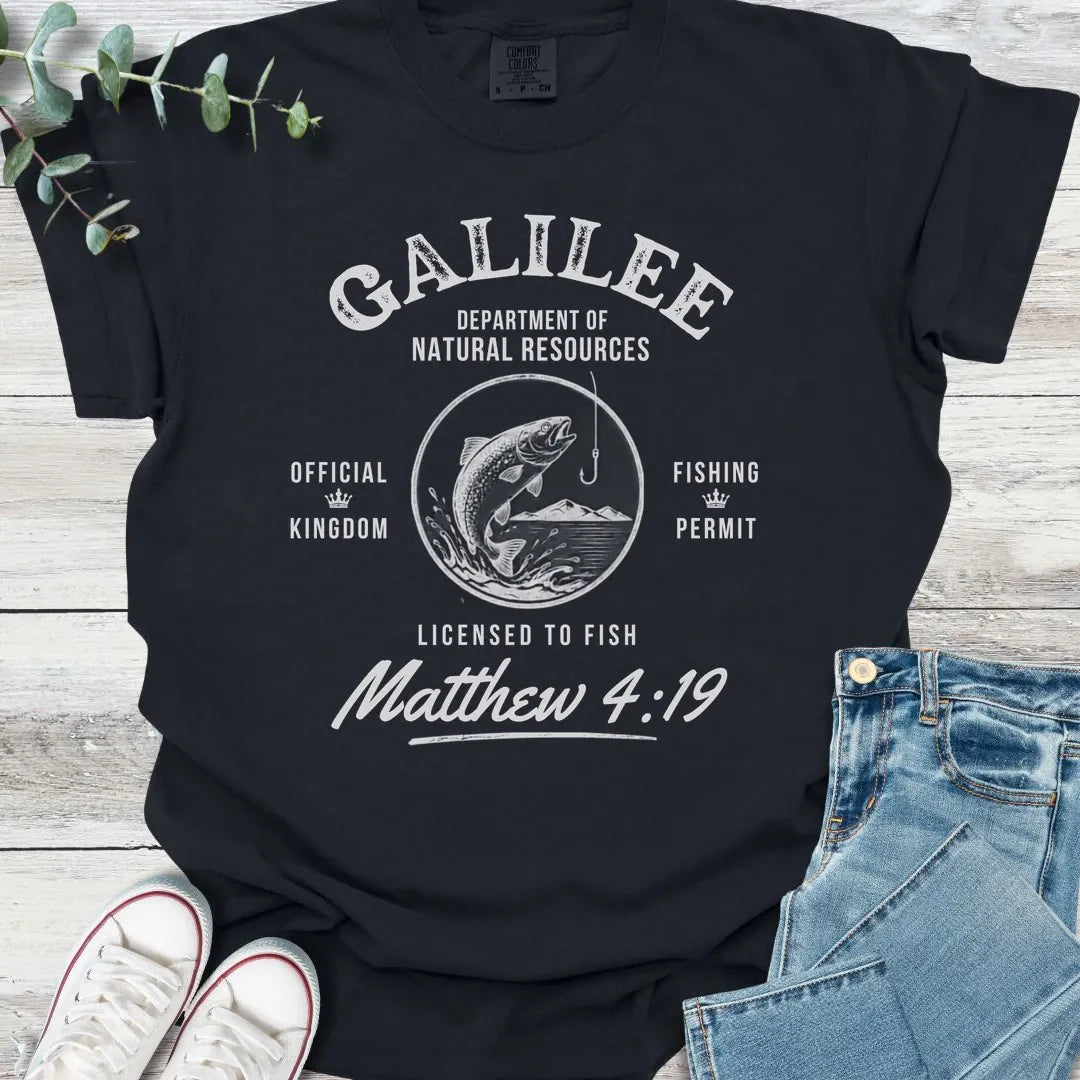 Fishing Permit T-Shirt - Christian graphic tee