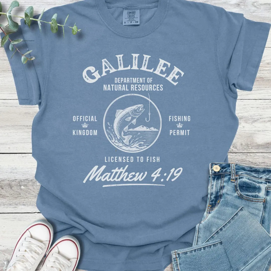 Fishing Permit T-Shirt - Christian graphic tee
