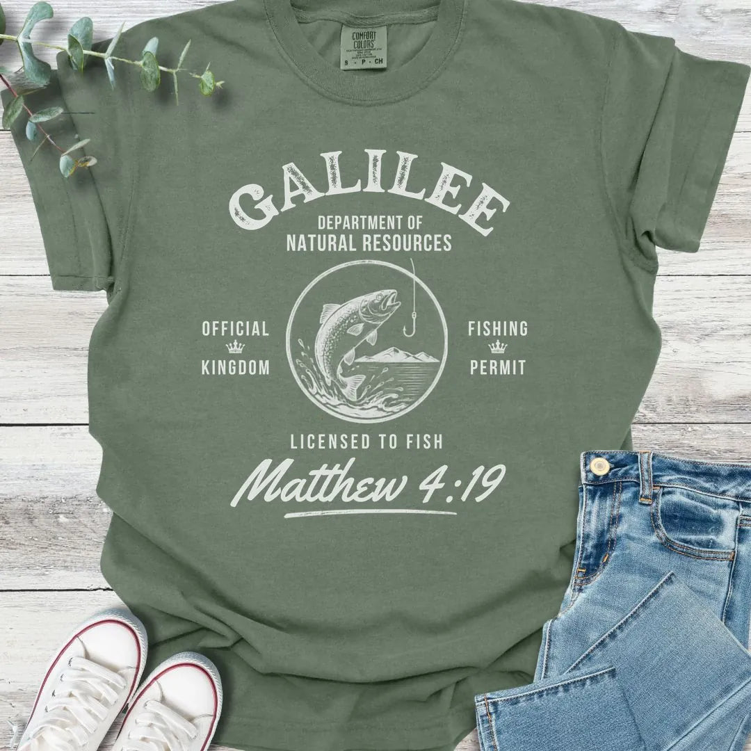 Fishing Permit T-Shirt - Christian graphic tee