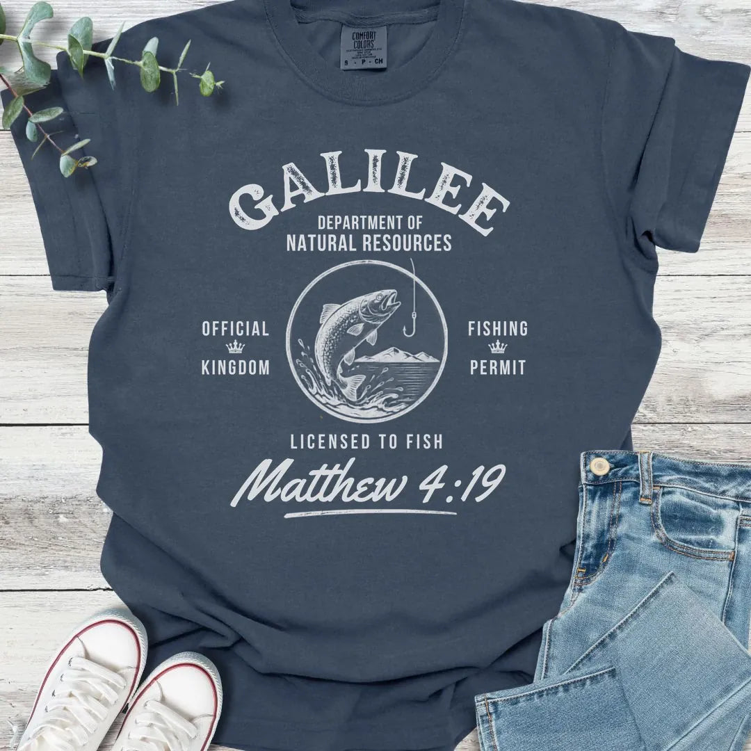 Fishing Permit T-Shirt - Christian graphic tee
