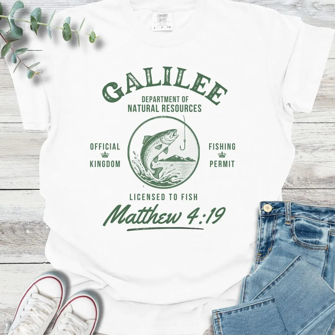 Fishing Permit T-Shirt - Christian graphic tee