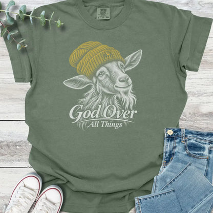 God Over All Things T-Shirt - Christian graphic tee