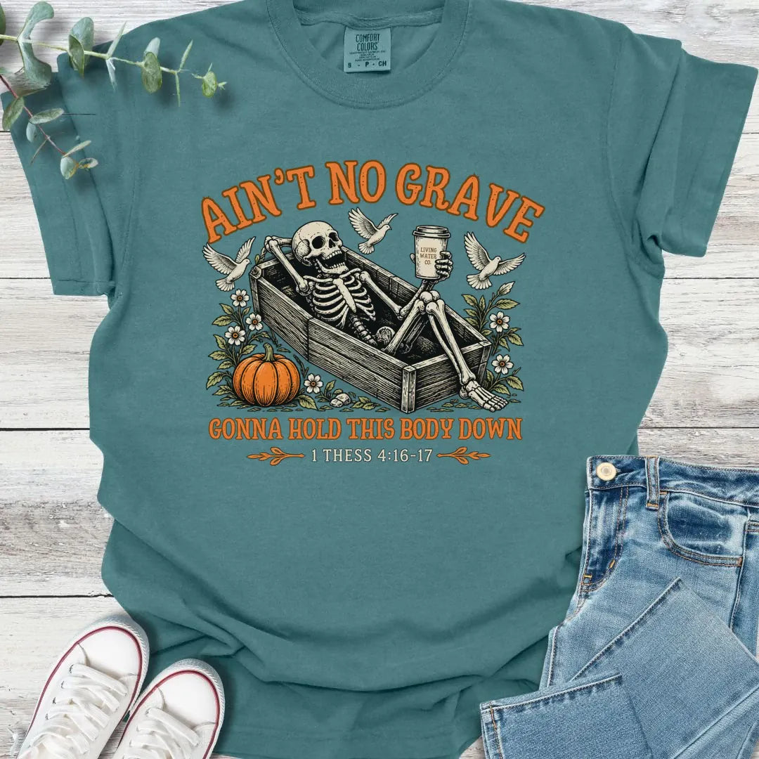 Grave Defeated T-Shirt - Christian graphic tee