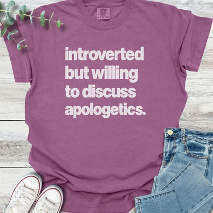 Introverted Apologetics T-Shirt - Christian graphic tee