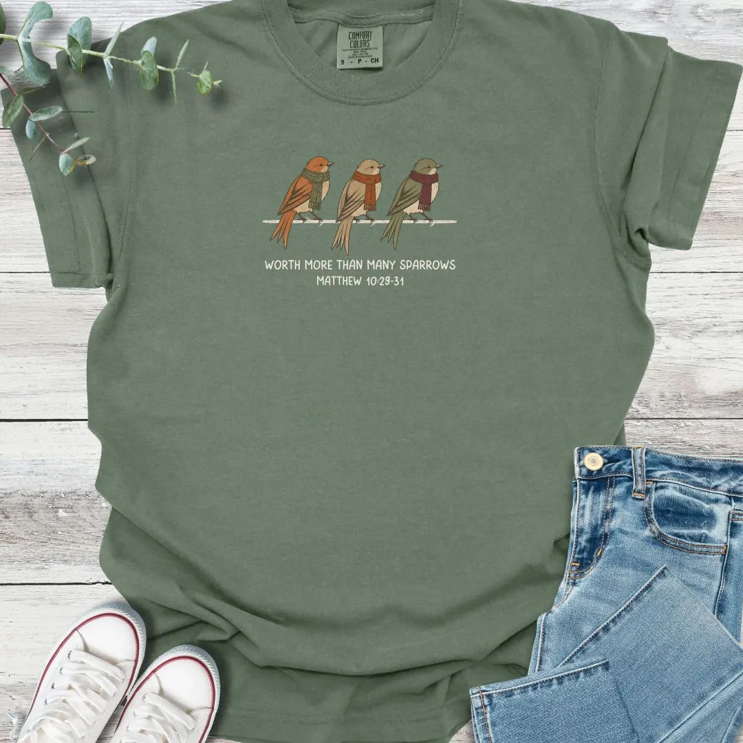 Many Sparrows T-Shirt - Christian graphic tee