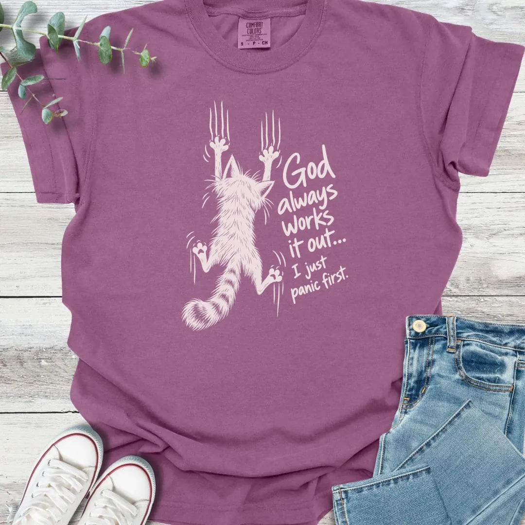 Panic First T-Shirt - Christian graphic tee