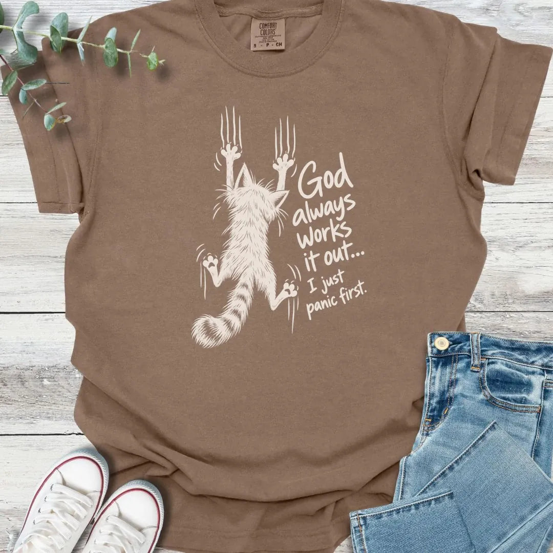 Panic First T-Shirt - Christian graphic tee