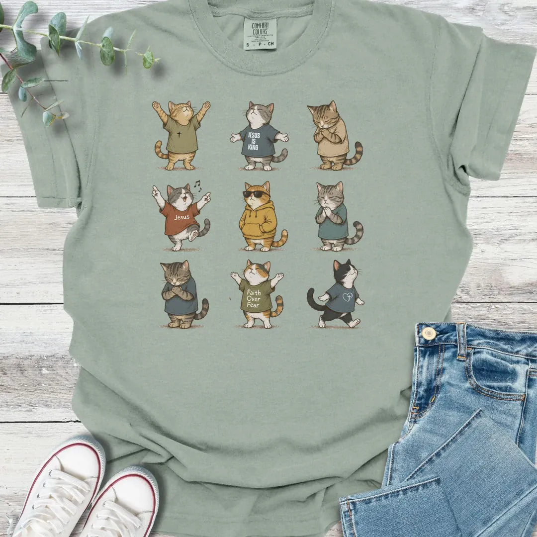 Praise Purrr-sonalities T-Shirt - Christian graphic tee
